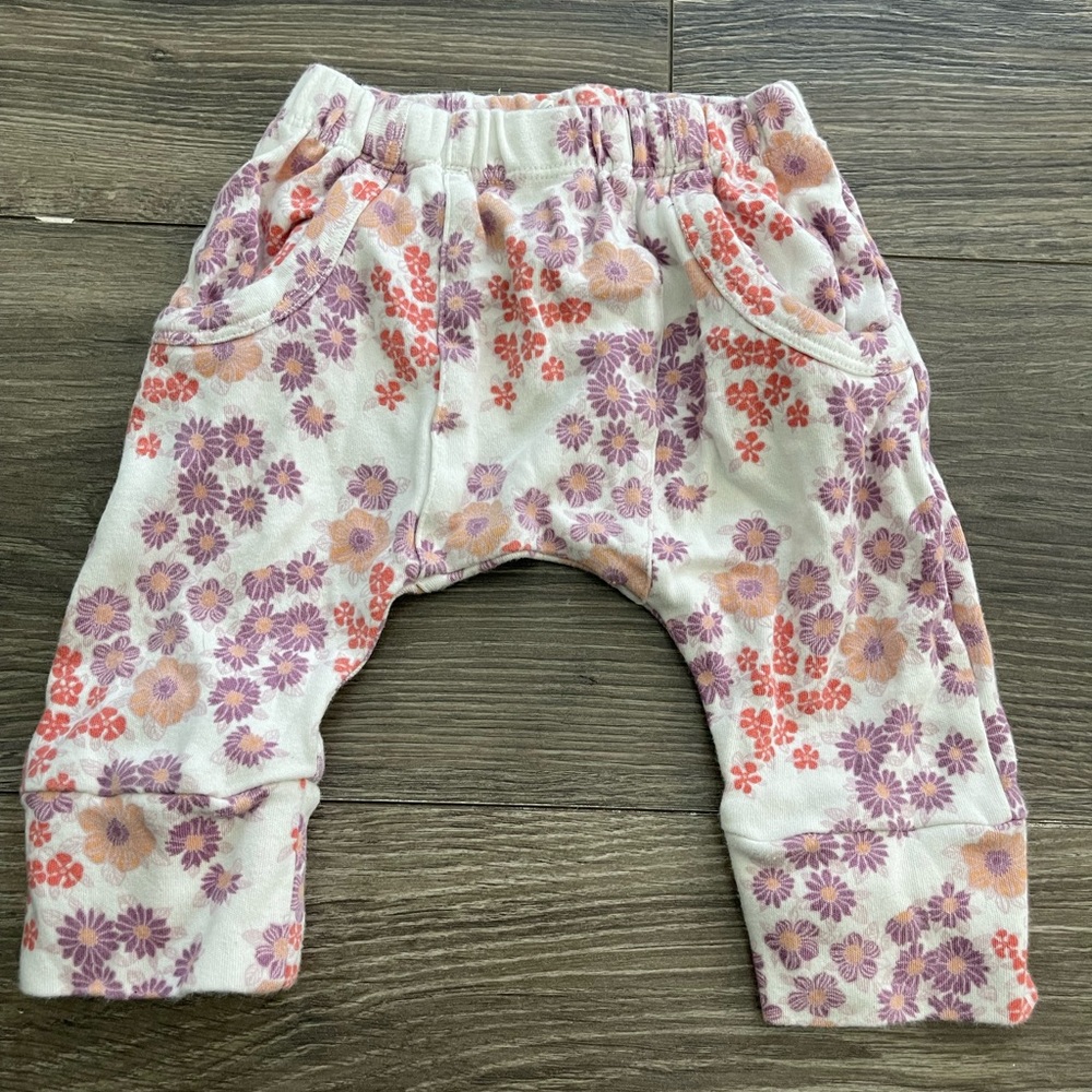 Kate Quinn Floral Sweatpants - Purple and Orange